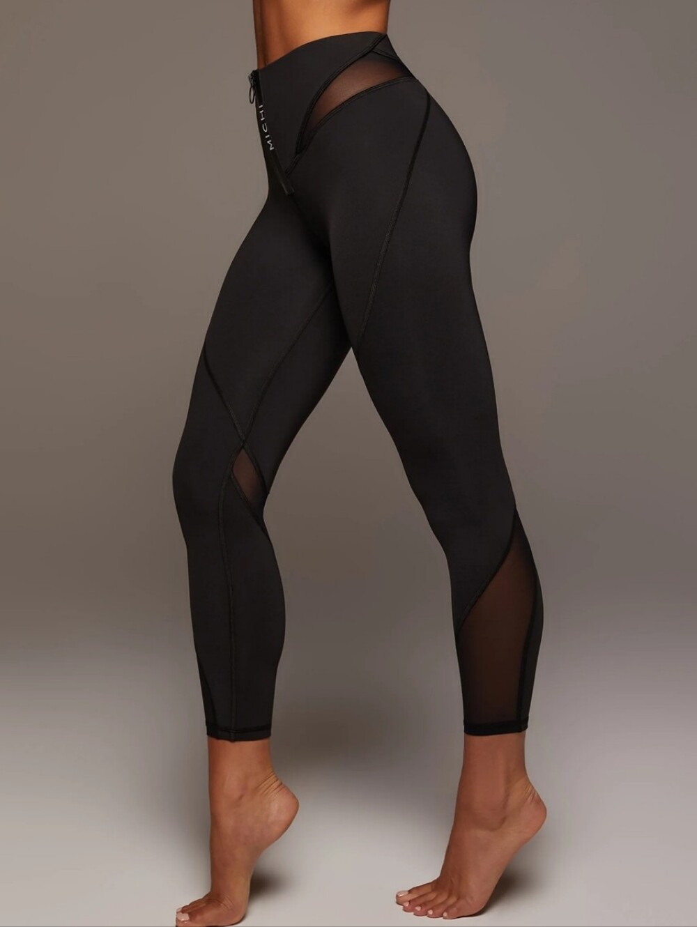 Michi Helios Leggings Size Medium Black Mesh Cut Out Activewear Sporty High Rise